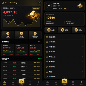 PHP版海外高端黄金交易源码/微盘微交易/黄金投资交易